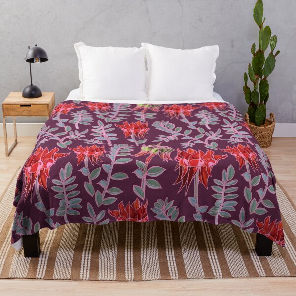 Item preview, Modern Australian Sturt Desert Pea Pattern designed and sold by Sketchbook Designs.