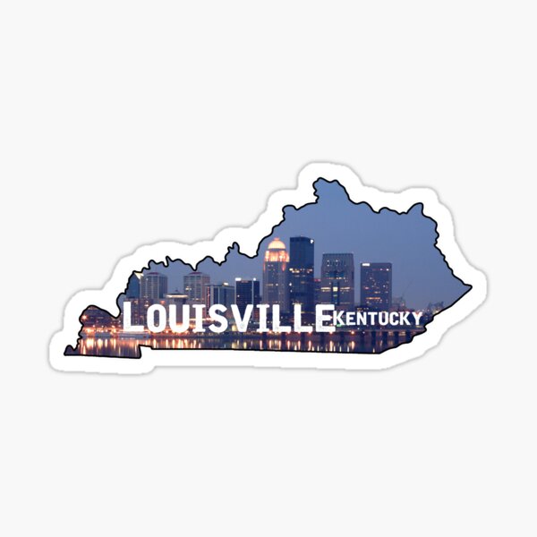 Louisville, Kentucky - blue watercolor Sticker for Sale by gracehertlein