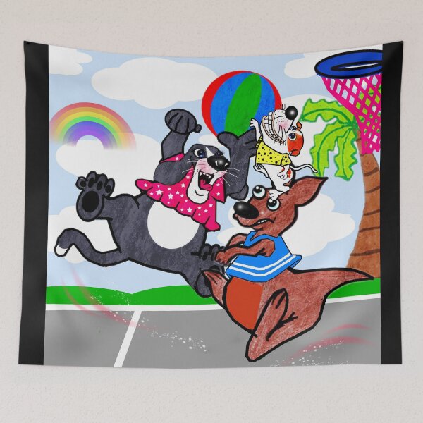 Item preview, Animal playing basketball  designed and sold by Shirley cute art .