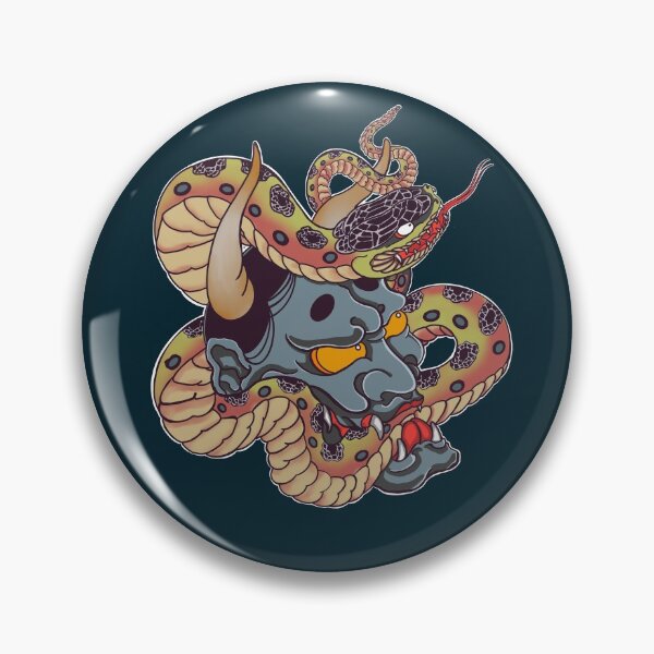 Item preview, Japanese Oni Mask Demon Yakuza Tattoo designed and sold by KerlZ.