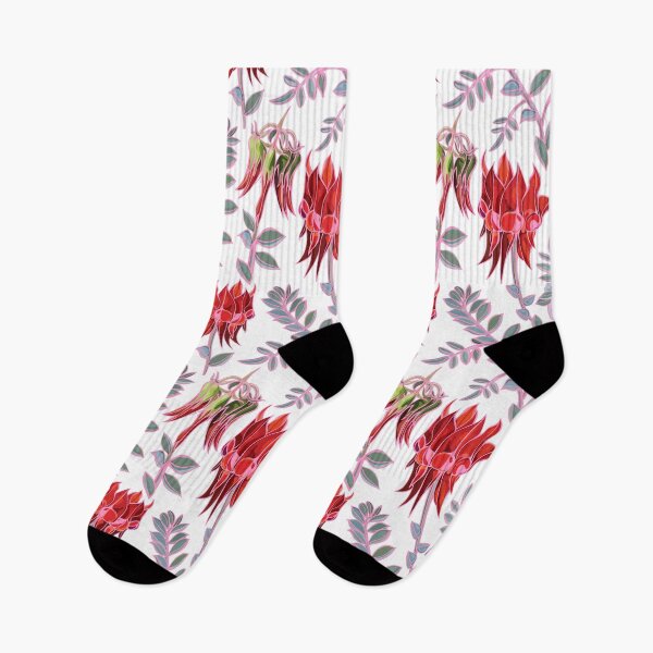Item preview,  Australian Sturt Desert Pea Pattern - Red and White designed and sold by Sketchbook Designs.