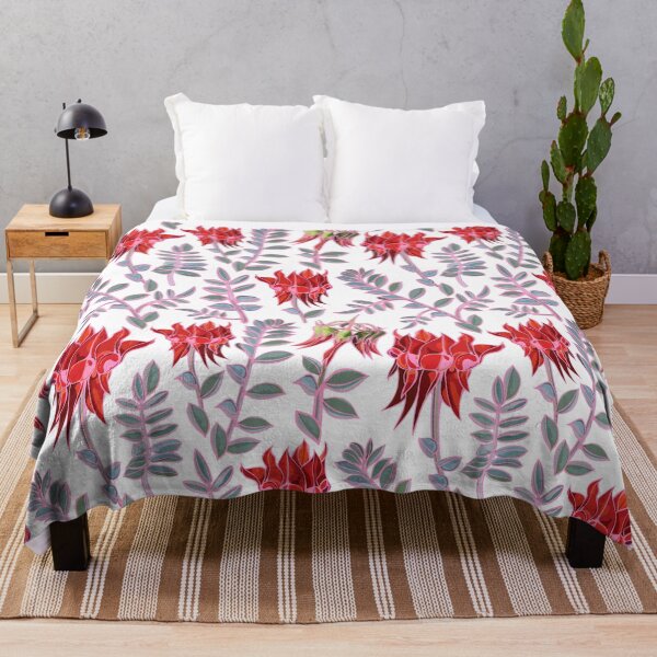Item preview,  Australian Sturt Desert Pea Pattern - Red and White designed and sold by Sketchbook Designs.