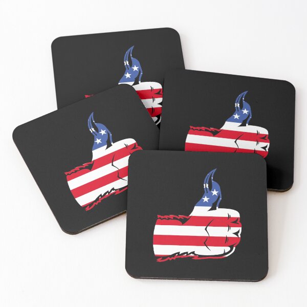 Item preview, Werewolf Thumbs Up USA American Flag Hand Gesture Wolfman designed and sold by BEAST NYC.