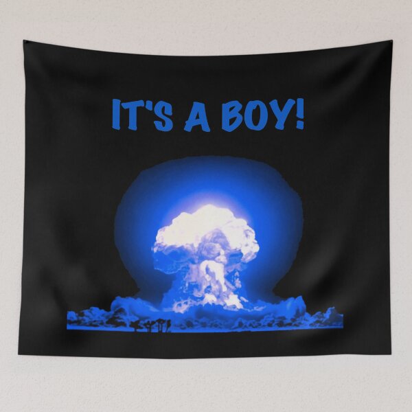 Item preview, Gender reveal mushroom cloud (boy) designed and sold by DotorEaon.