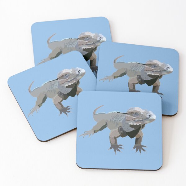 Item preview, R is for Rhino Iguana,Rhino Iguana Illustration – Unique and Powerful Caribbean Reptile Artwork designed and sold by PrettylittlepastelUk.