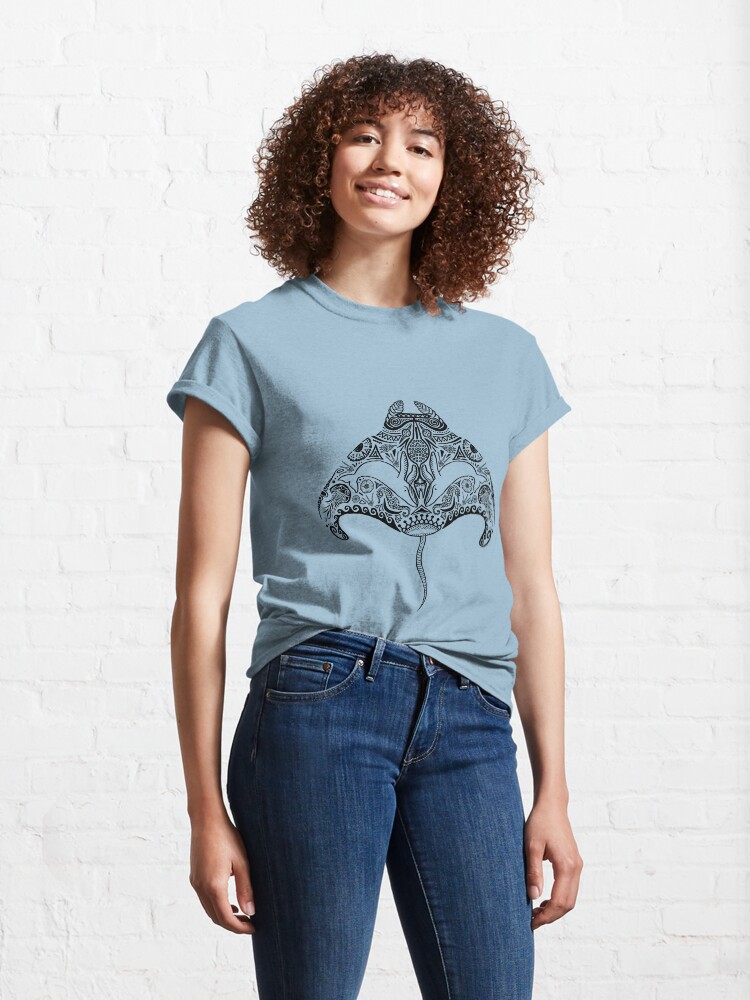 Alternate view of Tribal Manta Ray Classic T-Shirt