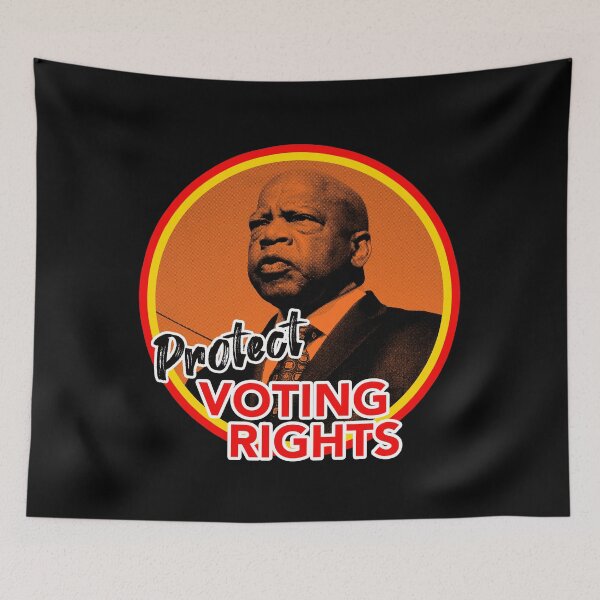 Item preview, John Lewis - Protect Voting Rights (orange) designed and sold by Thelittlelord.