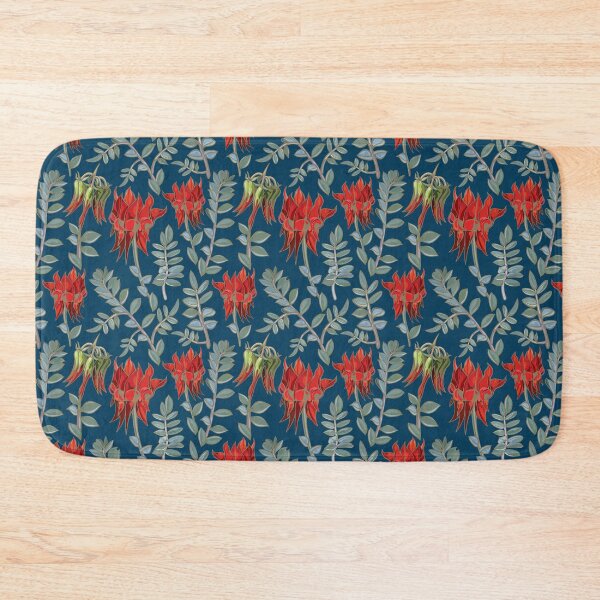 Item preview, Elegant Australian Sturt Desert Pea Pattern - Red and Blue designed and sold by Sketchbook Designs.