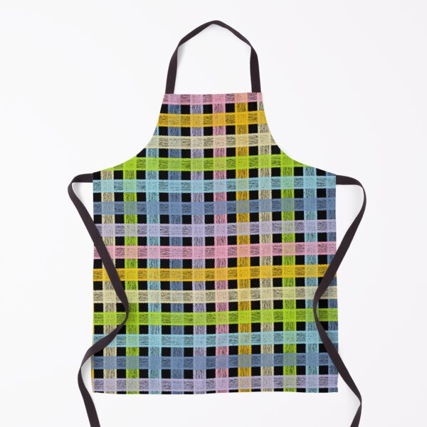 Item preview, Pastel Rainbow Plaid Black designed and sold by lornakay.