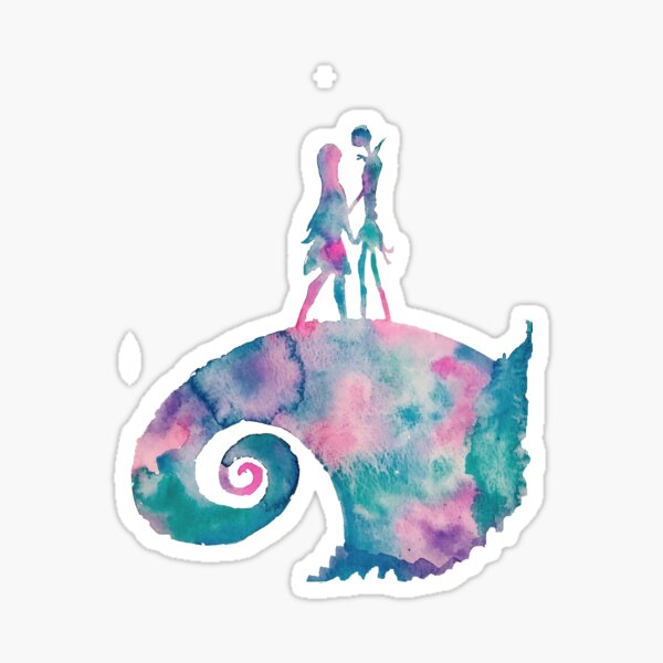 Watercolor Nightmare (black) Sticker