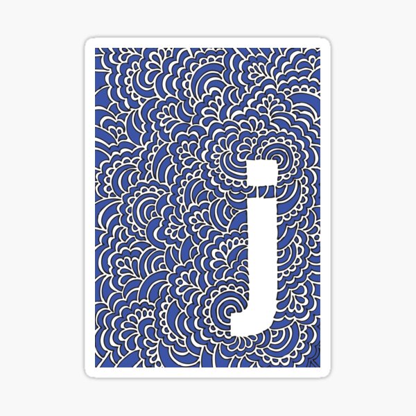 Blue j Sticker