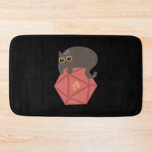 Item preview, Cute Guilty Cat over Polyhedral D20 Dice designed and sold by pixeptional.
