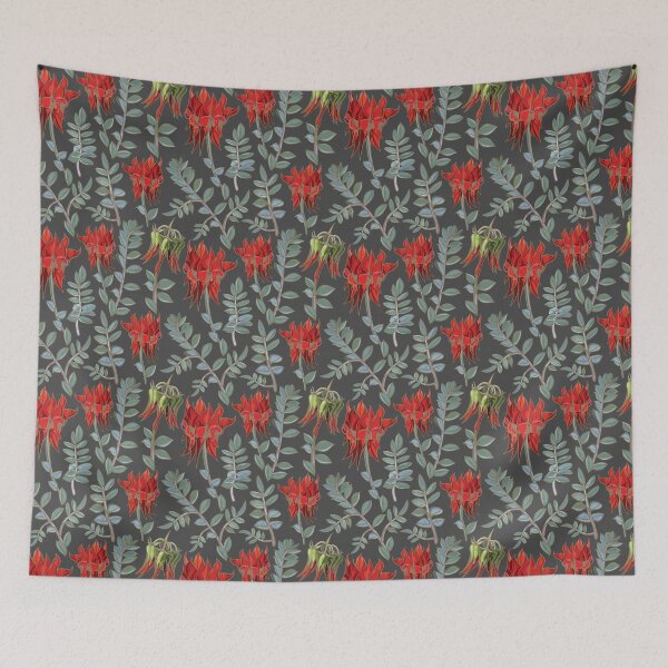 Item preview, Sturt Desert Pea Pattern designed and sold by Sketchbook Designs.