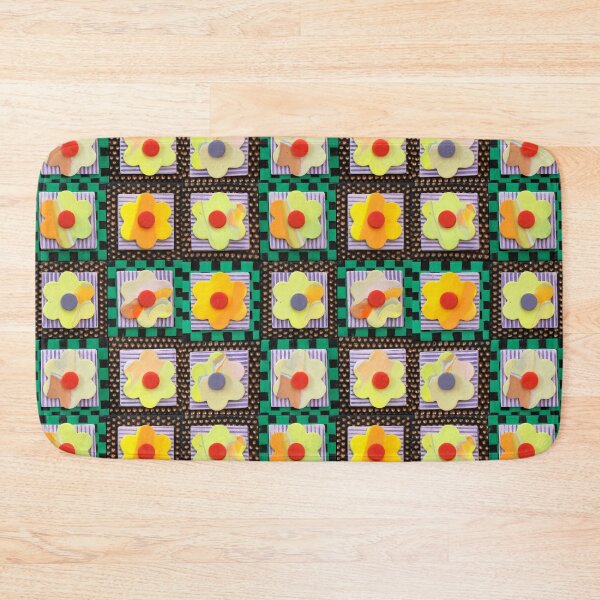 Item preview, Yellow Flowers On Seersucker designed and sold by prunellaparsnip.