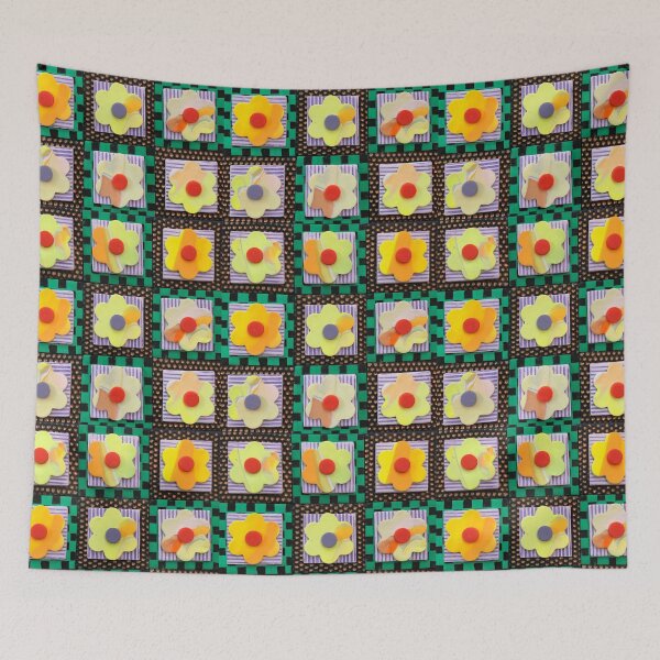 Item preview, Yellow Flowers On Seersucker designed and sold by prunellaparsnip.