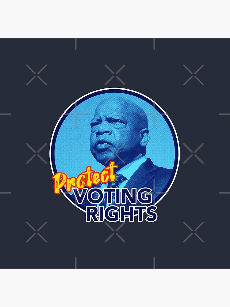 Disover John Lewis - Protect Voting Rights Pin Button