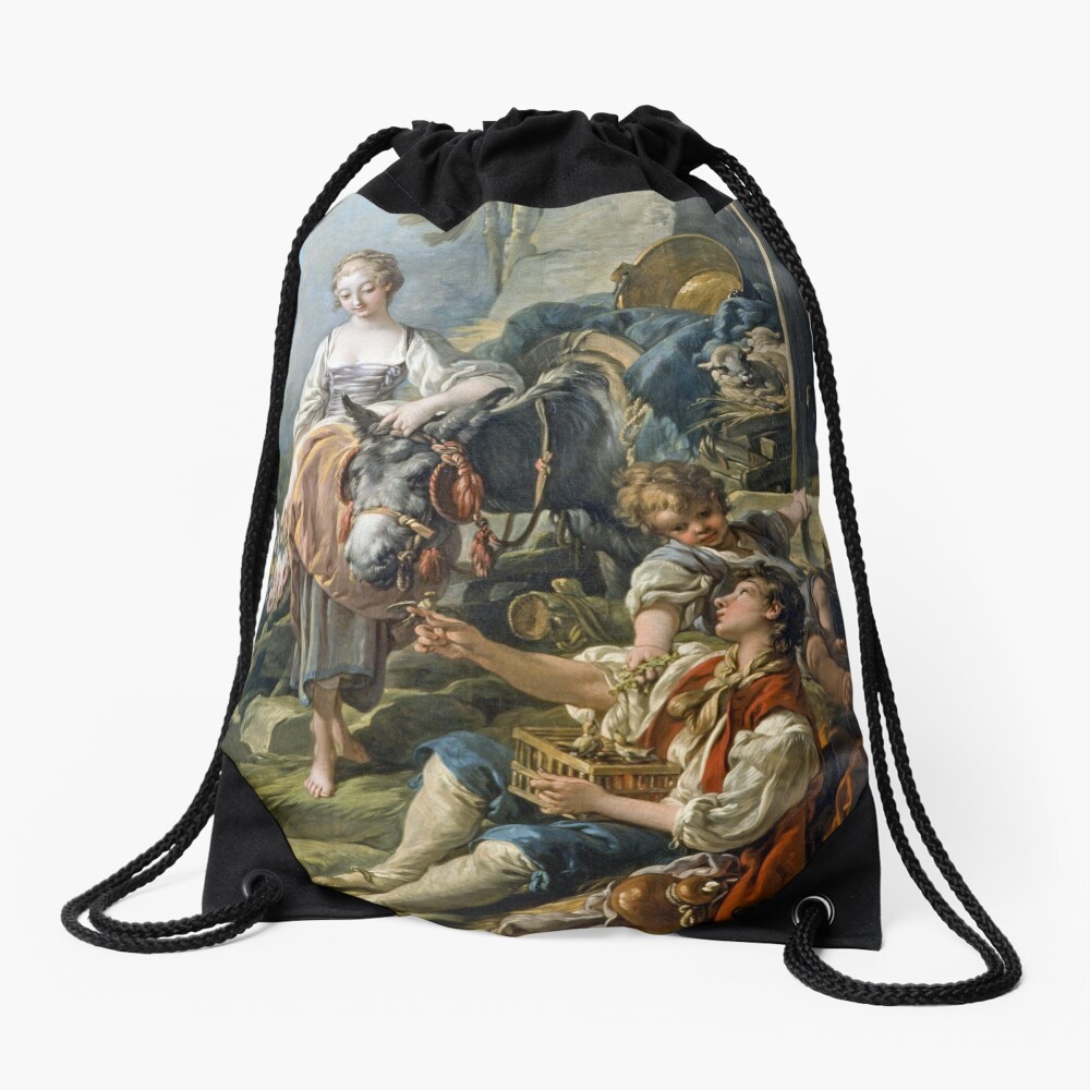 A Village Offering Detail François Boucher Drawstring Bag