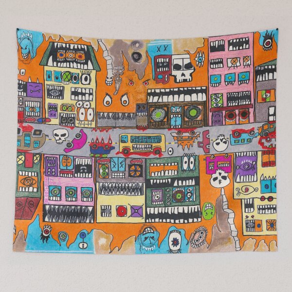 Item preview, MONSTRO-CITIES CONFLAGRATION BIAS II/III STREET SCENE II designed and sold by tinygetupstudio.