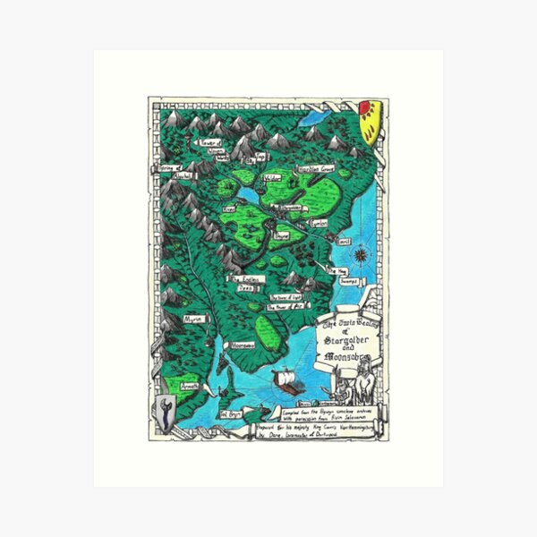 The Twin Realms, Stargalder and Moonsabre Art Print