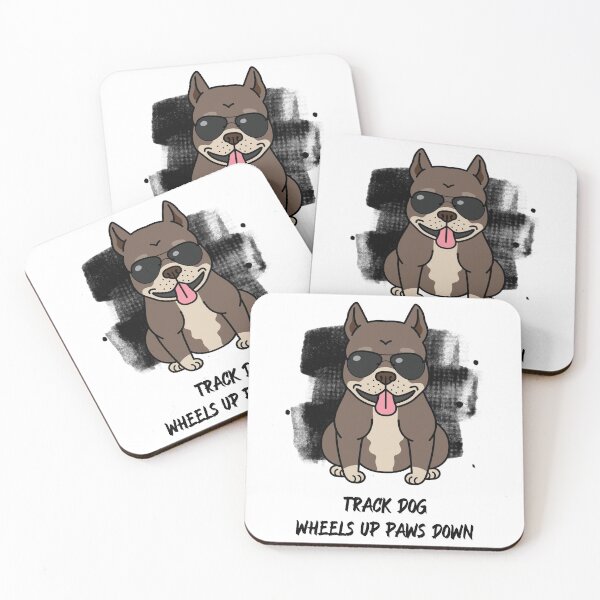 Item preview, Track Dog Wheels Up Paws Down Dog wearing sunglasses Cool Dog Racetrack Track Side Race Track designed and sold by CarantinedChaos.