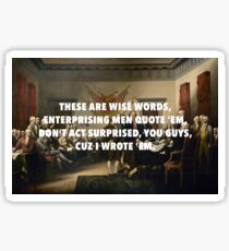Declaration of Independence Jefferson's Wise Words Sticker