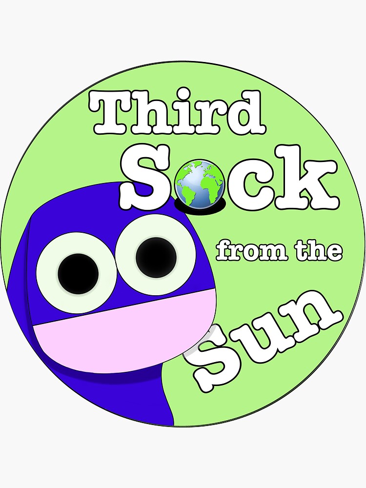 "Third Sock from the Sun Logo" Sticker by ThirdSockftSun Redbubble