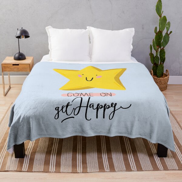 Item preview, Come on get happy: Yellow bright star with happy smiley face designed and sold by riccagarden.