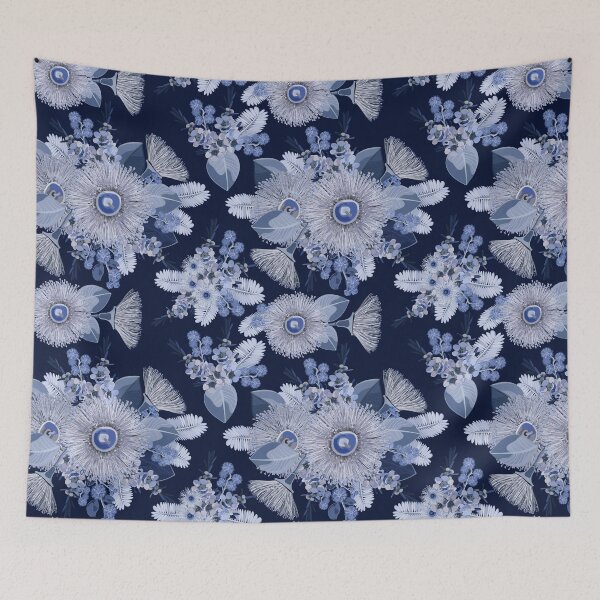 Item preview, Blue Flowers Bloom - Blue and White designed and sold by Sketchbook Designs.