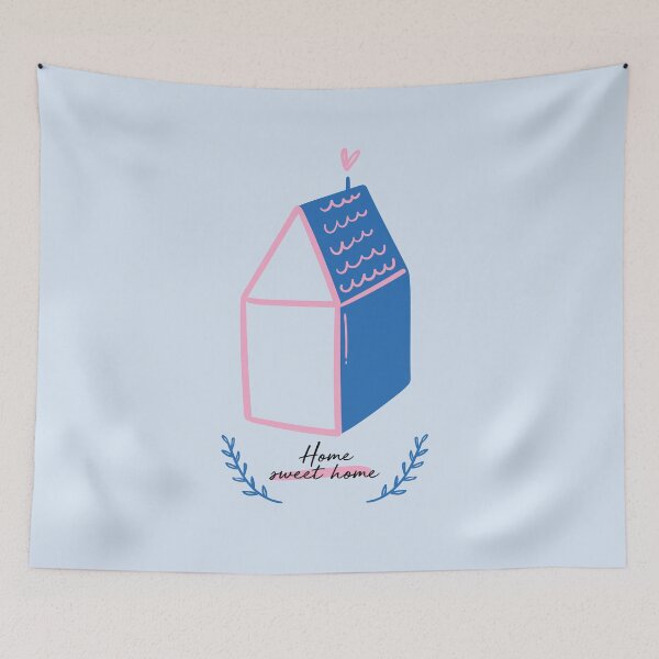 Item preview, Home sweet home: Pink Blue small house designed and sold by riccagarden.
