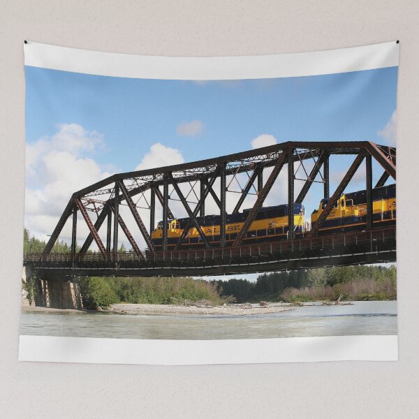 Item preview, Alaska Railroad locomotive engine and Talkeetna Bridge, Alaska, USA designed and sold by FranWest.