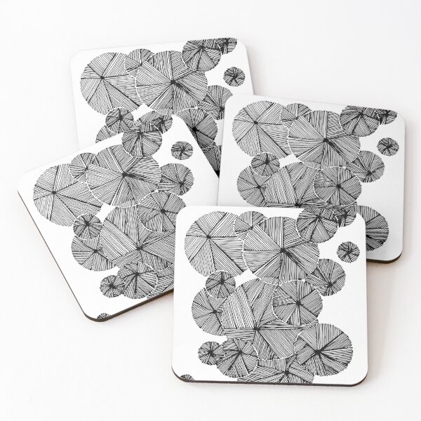 Item preview, Linear Circles (Black) designed and sold by felfriesen.