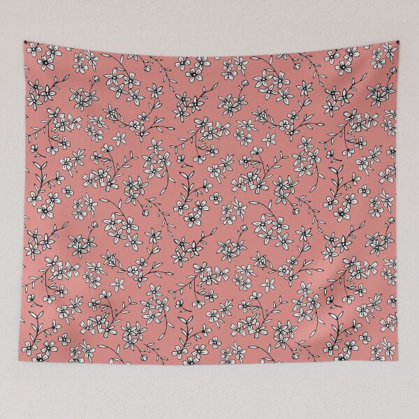 Item preview, Pink & White Ditsy Floral designed and sold by StudioPosies.