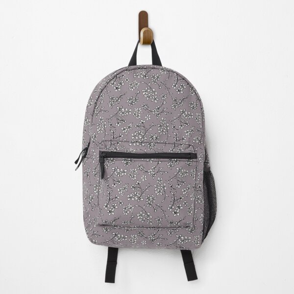 Vista previa del artículo con la obra «Ditsy Floral morado y blanco», diseñado y vendido por StudioPosies.