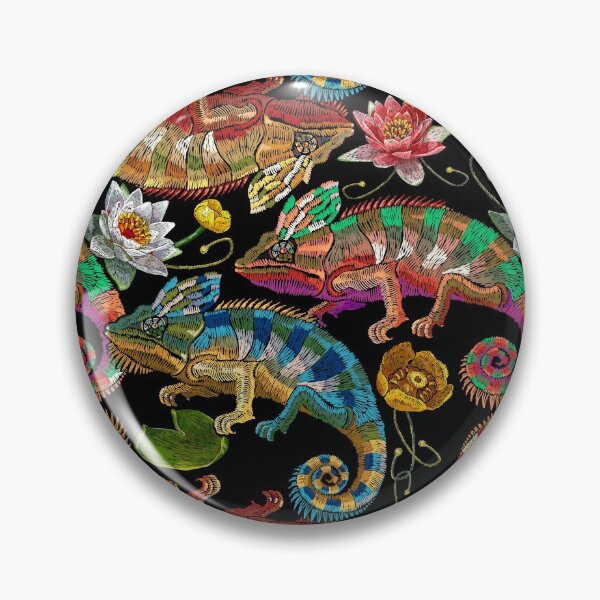 Item preview, Chameleons and water lilies designed and sold by matrioshka.