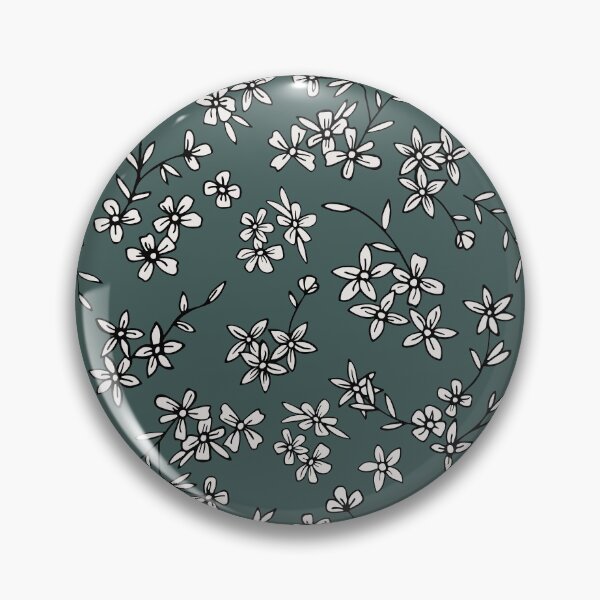 Item preview, Teal & White Ditsy Floral designed and sold by StudioPosies.
