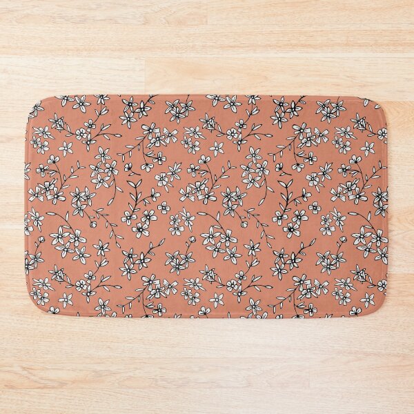 Item preview, Coral & White Ditsy Floral designed and sold by StudioPosies.