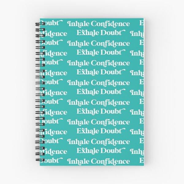 Item preview, Inhale Confidence Exhale Doubt Design with Light Sea Green Background designed and sold by cutetype.