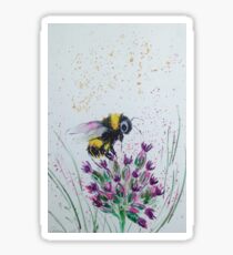 Bumble Bee and Flower Sticker