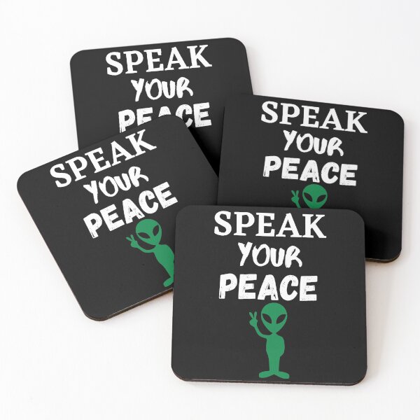 Item preview, Speak Your Peace White Text Version designed and sold by Earthchild8888.