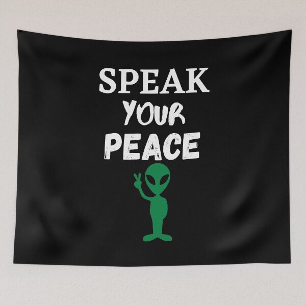 Item preview, Speak Your Peace White Text Version designed and sold by Earthchild8888.
