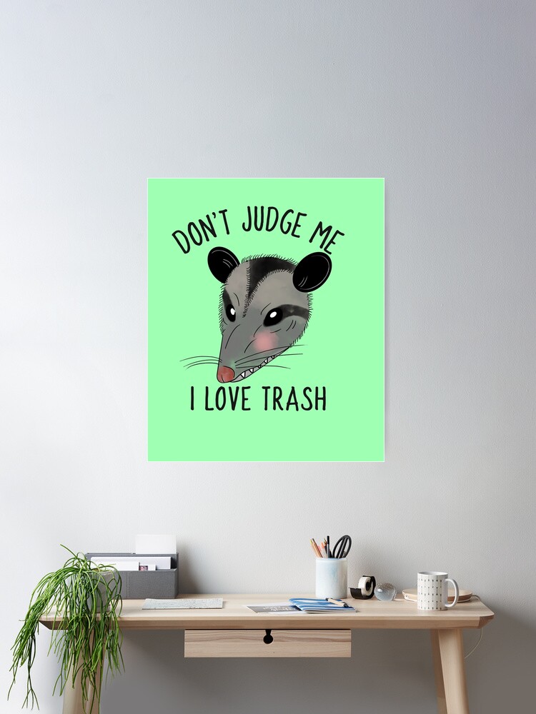 Here for the Trash Talking Funny Possum Design Poster for Sale by  boopsblunt