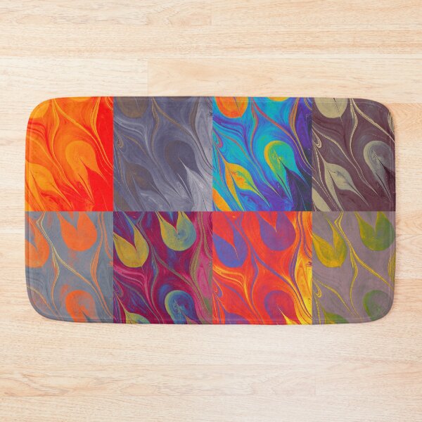 Item preview, home decor marble multicolor floral art designed and sold by cutecrazytshirt.