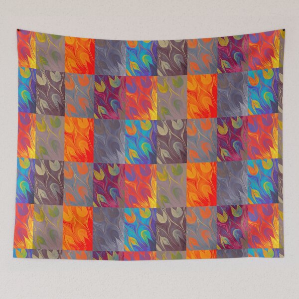 Item preview, home decor marble multicolor floral art designed and sold by cutecrazytshirt.