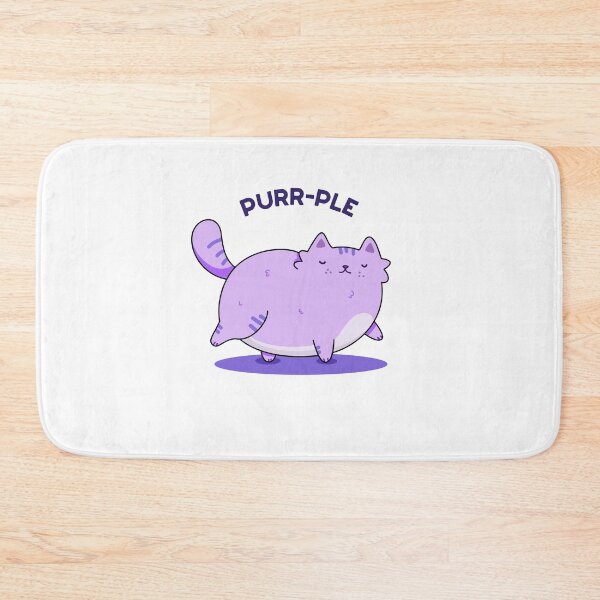 Item preview, Purr-ple Funny Fat Kitty Cat Puns  designed and sold by punnybone.