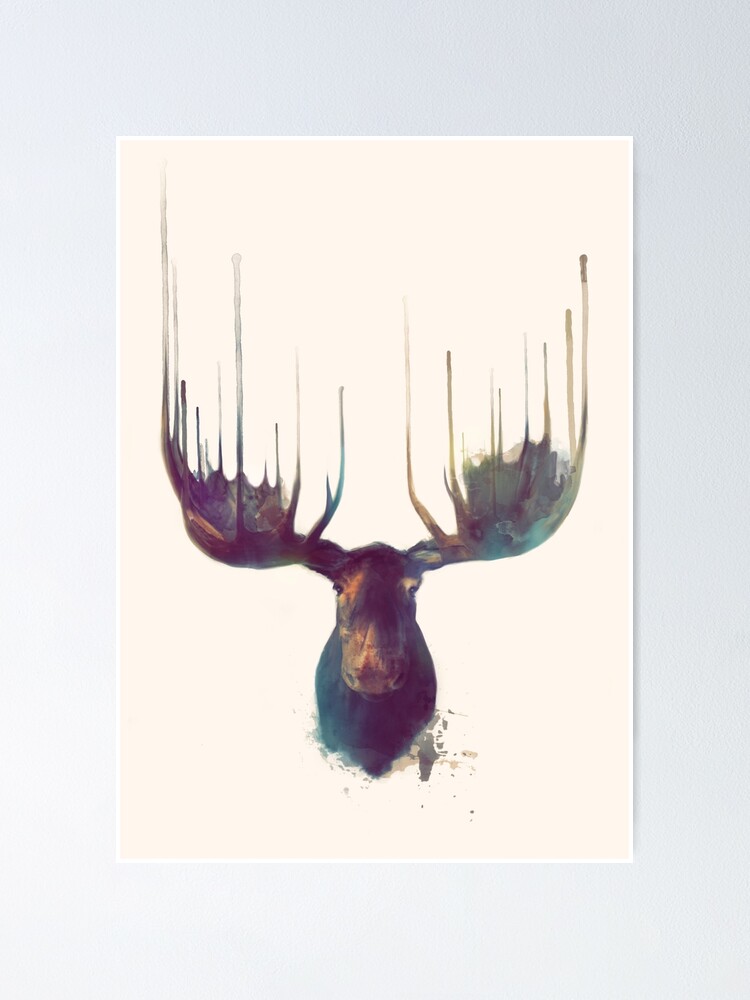 Alternate view of Moose Poster