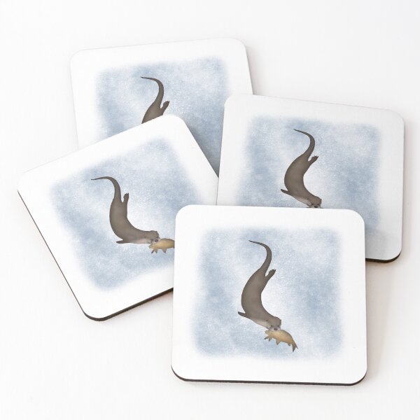 Item preview, North American River Otter & Fish designed and sold by OTTERFAMILY.