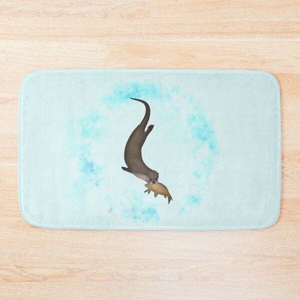 Item preview, North American River Otter & Fish designed and sold by OTTERFAMILY.