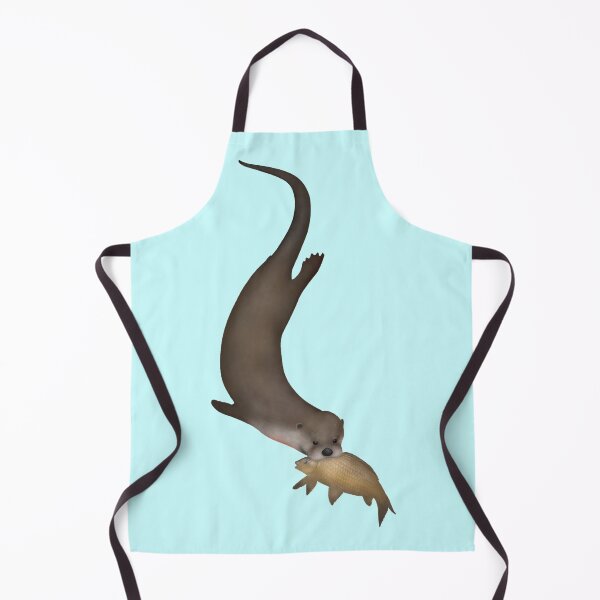 Item preview, North American River Otter & Fish designed and sold by OTTERFAMILY.