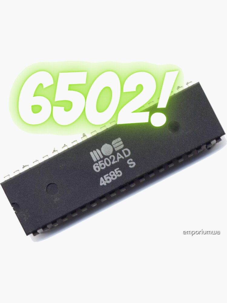 "MOS 6502 Microprocessor" Sticker for Sale by emporiumwa | Redbubble