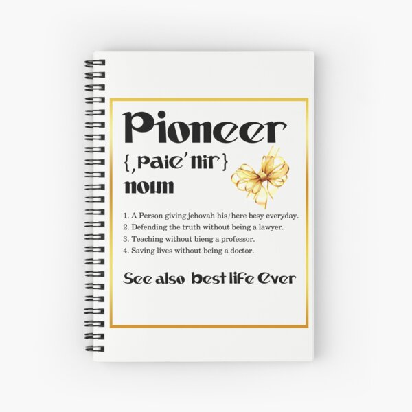 Jehovah's Witness Pioneer Definition Best Life Ever  Spiral Notebook